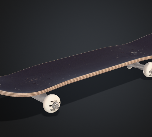 Fingerboard model with colouring.