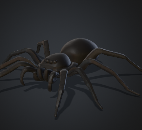 A black scary spider.